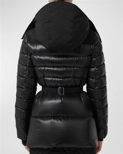 puffer burberry coat women|Burberry burniston belted puffer coat.